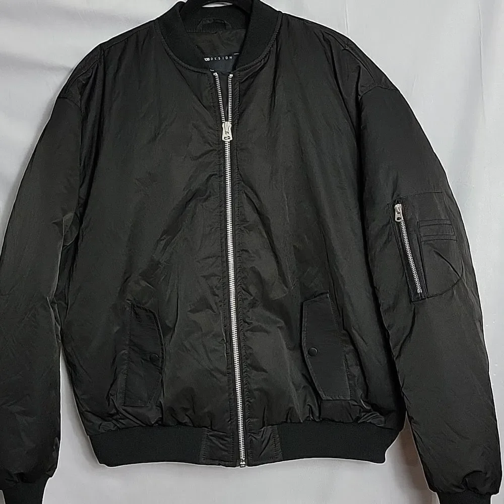 NWOT..ASOS DESIGN.. black bomber jacket..